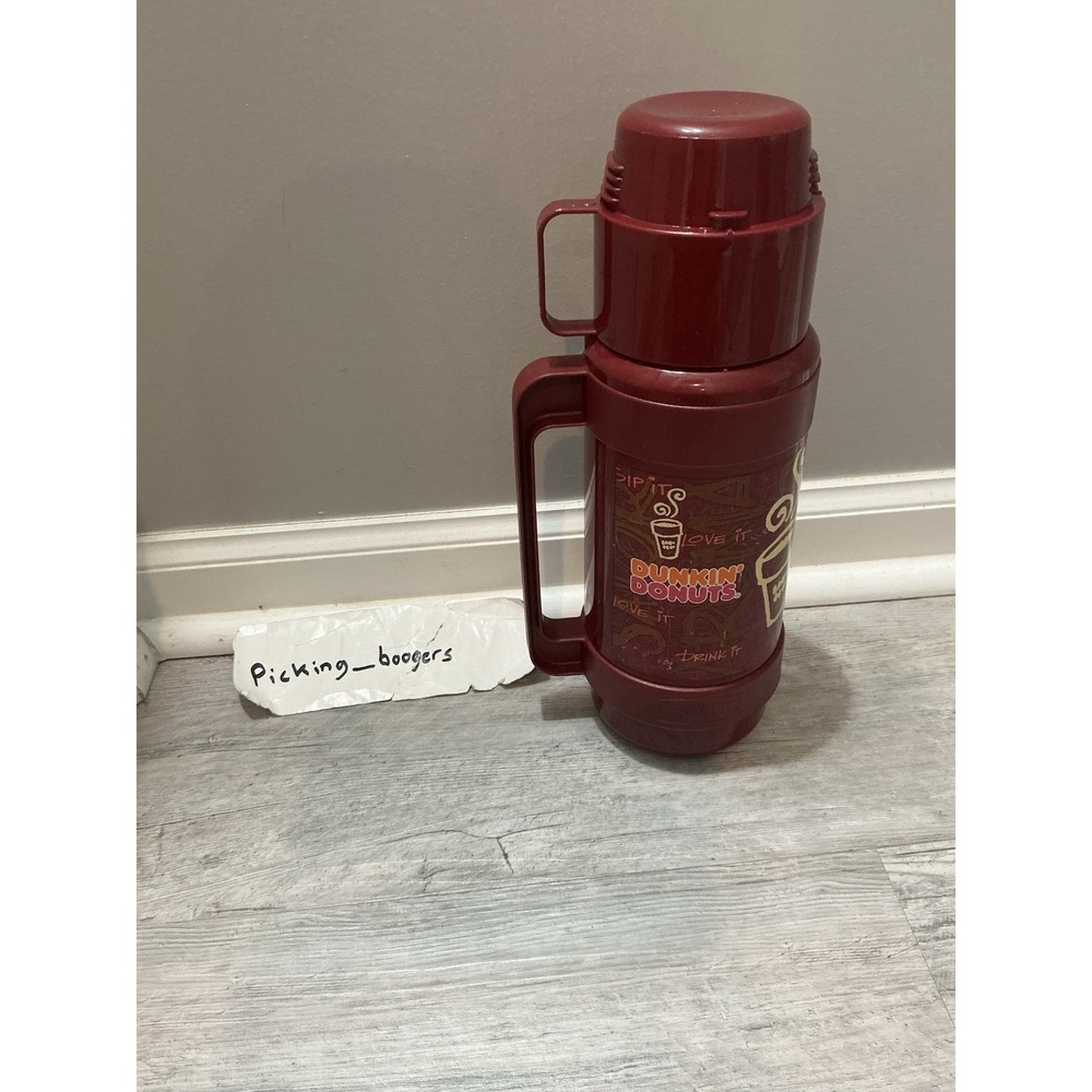 Vintage Dunkin Donuts 1 Liter Cup Mug Travel Thermos Model